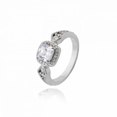 Anillo Plata Rodio Circonitas